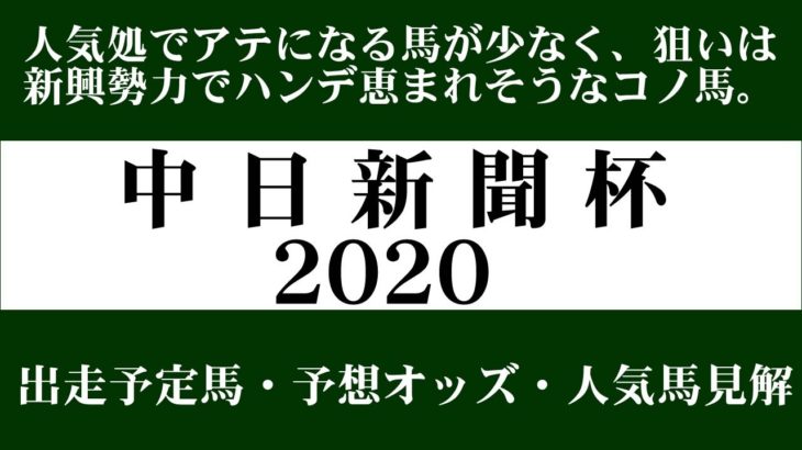 【ゼロ太郎】「中日新聞杯2020」出走予定馬・予想オッズ・人気馬見解