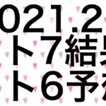 【2021.2.1】ロト7結果＆ロト6予想！