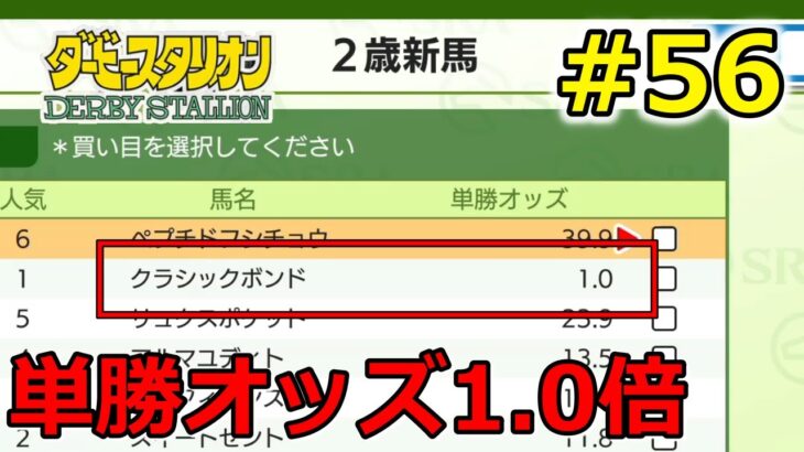 【Nintendo Switch版ダービースタリオン#56】単勝オッズ1.0倍！！大物きたか！？