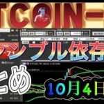 【BTCFX】ギャンブル依存症ビットコインFXトレード　10月3日まとめ