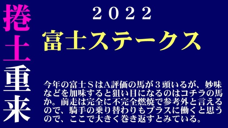 【ゼロ太郎】「富士ステークス2022」出走予定馬・予想オッズ・人気馬見解