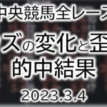 オッズの歪み総復習 中央競馬 2023.03.04