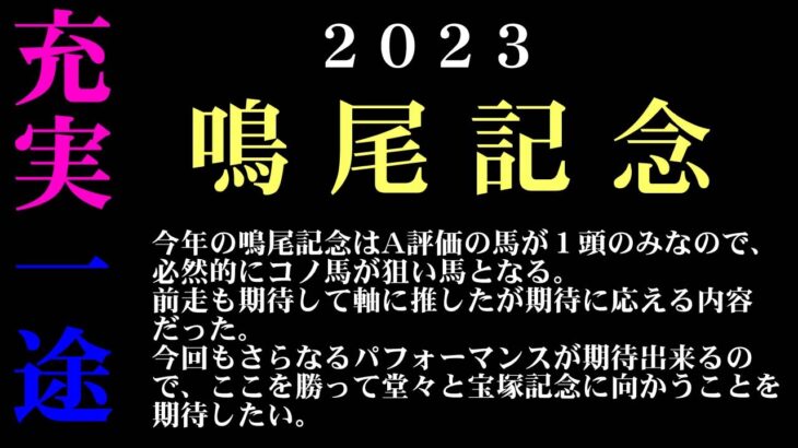 【ゼロ太郎】「鳴尾記念2023」出走予定馬・予想オッズ・人気馬見解